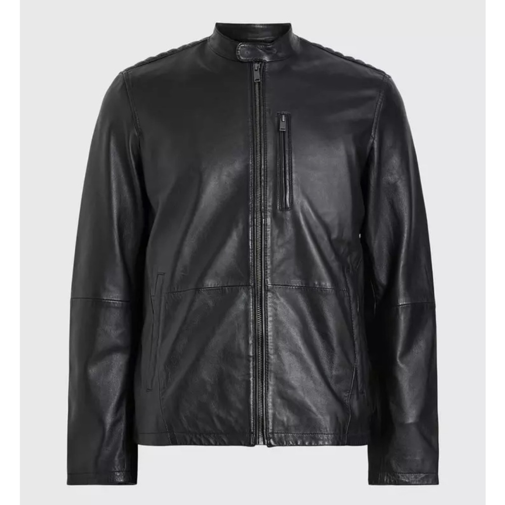 John Varvatos leather racer jacket